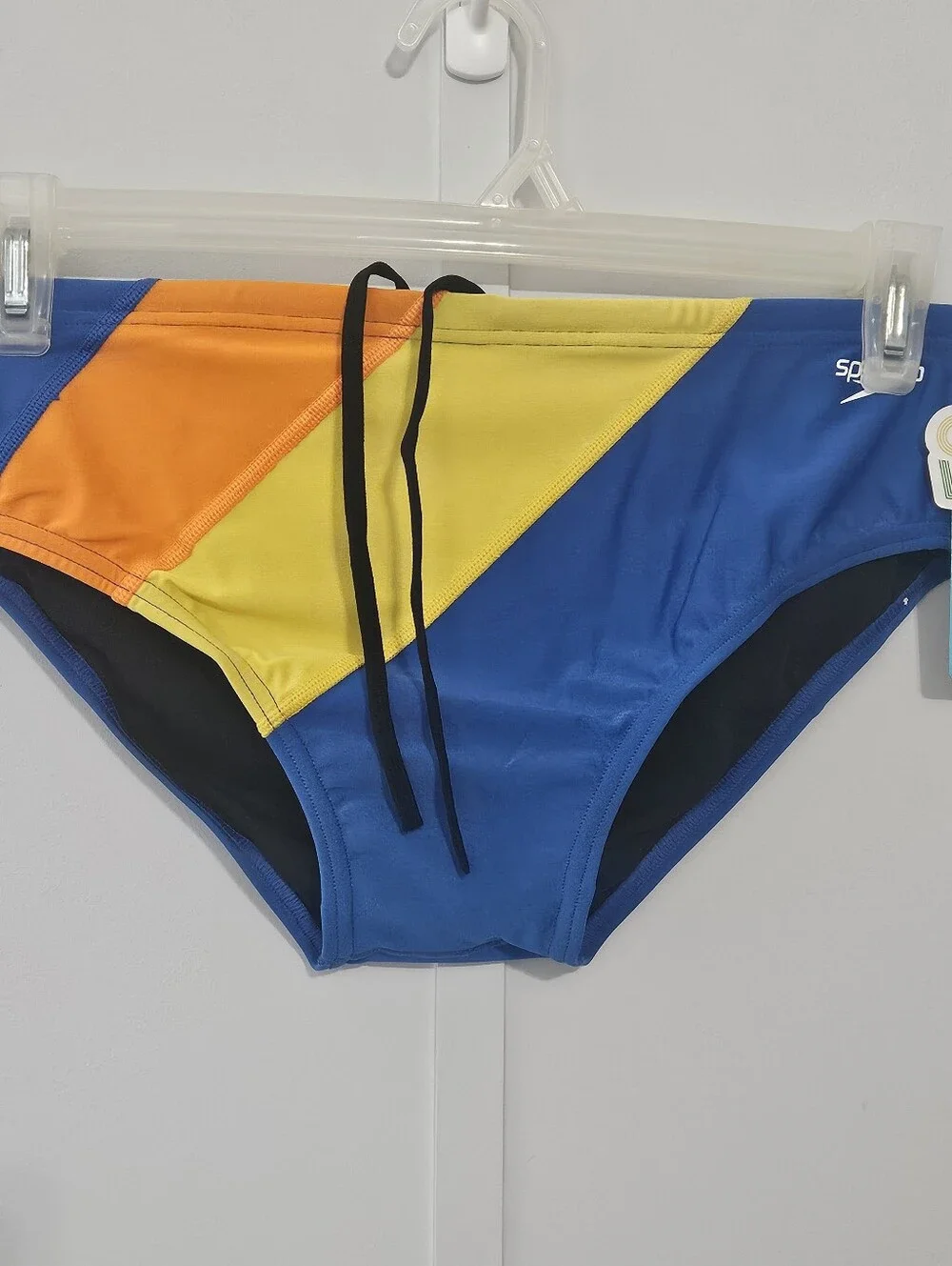 Speedo Size 38 Boys Mens Swim Trunks with Elastic Drawstring Waistband Bathing